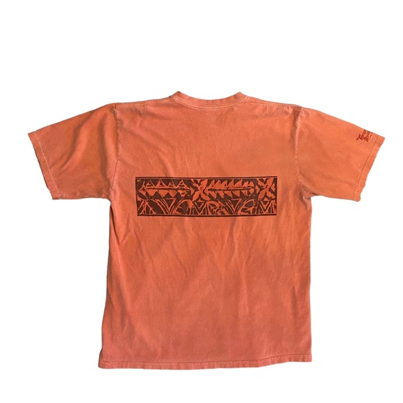 Crazy Shirts Men's Hawaiian Tribal Band Tee T Shirt Tangerine Orange Dyed Large - Picture 8 of 10